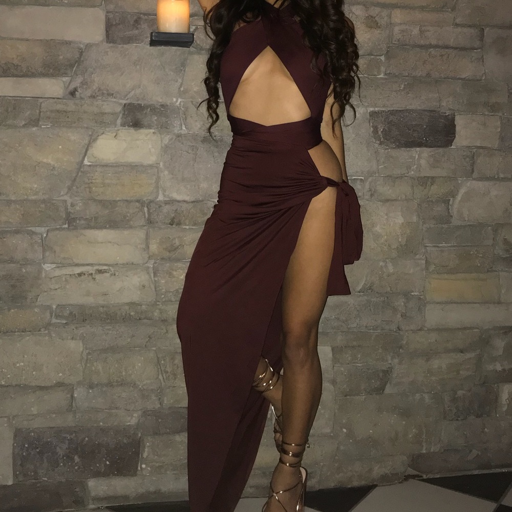 COPY - OH POLLY BURGUNDY TWO PIECE SET